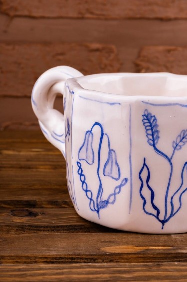 كوب الاناقة الازرق