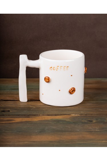 كوب حبات القهوة