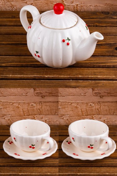 ست غوري قهوة كرزية