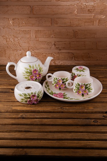 ست غوري واكواب زهور