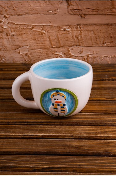 كوب رجل الثلج الازرق