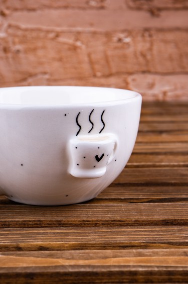 كوب قهوة دافئة