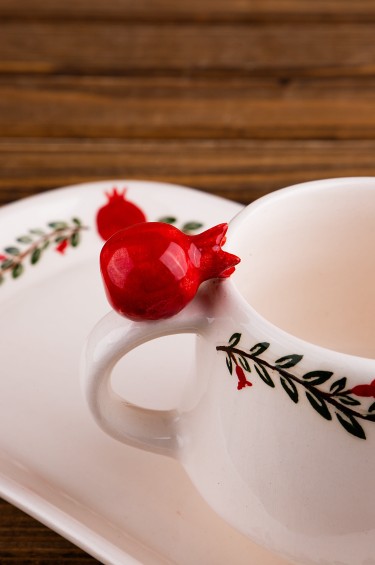 كوب شاي ورمان